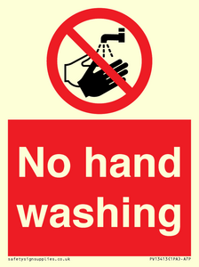 No hand washing